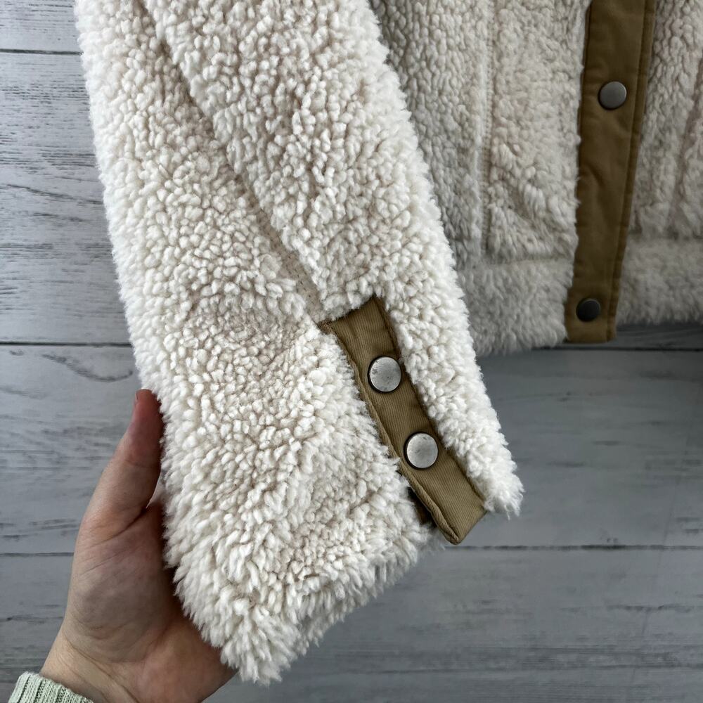 Universal Thread NWT Cream Sherpa Chunky Full Snap Jacket Size XL - Picture 7 of 8